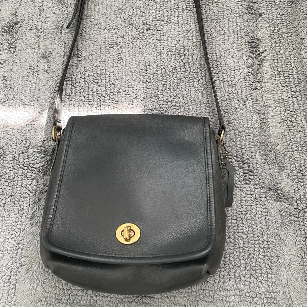 Authentic Vintage Coach Black Crossbody 9075